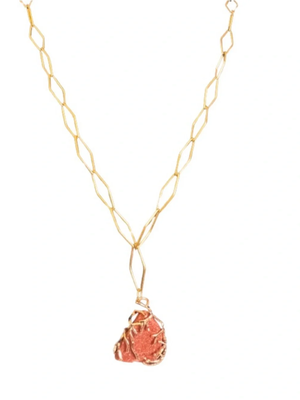 Hand Crafted Sun Stone Necklace